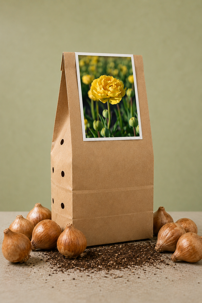 Tulpenbollen ‘Yellow Pomponette’ –  geel, dubbele tulp